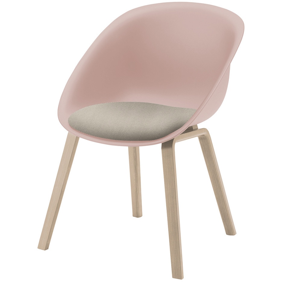 KLD954PV-P4H923 ワンチェア 木脚タイプ 座クッション 布地PV<配送時組立サービス付> イトーキ ベージュ 高さ770mm幅550mm奥行565mm  KLD954PV-P4H923