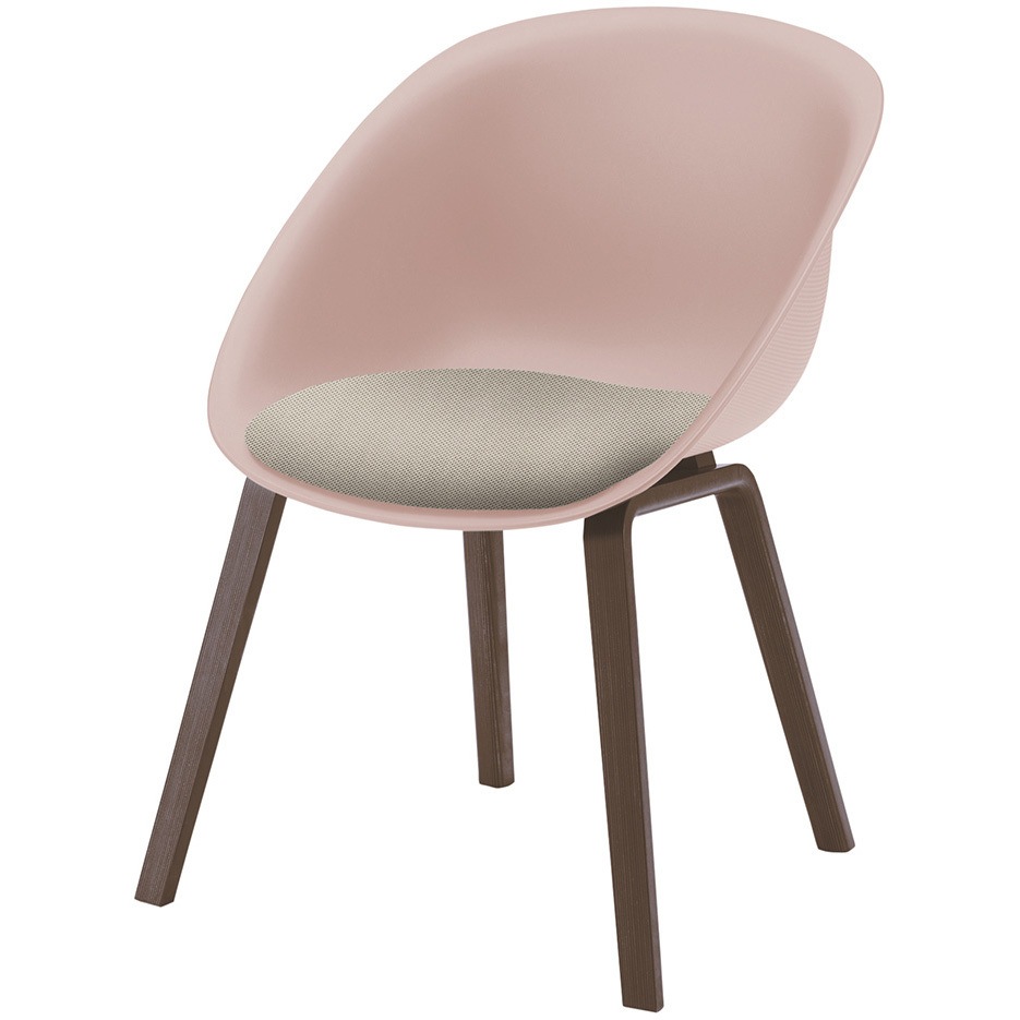 KLD954PV-P4H924 ワンチェア 木脚タイプ 座クッション 布地PV<配送時組立サービス付> イトーキ ベージュ 高さ770mm幅550mm奥行565mm  KLD954PV-P4H924