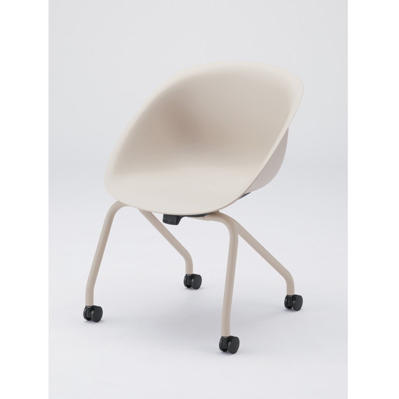 KLD-9151-H9 ワンチェア ネスティングタイプ ヌードシェル<配送時組立サービス付> イトーキ エクリュベージュ色 高さ770mm幅545mm奥行570mm  KLD-9151-H9