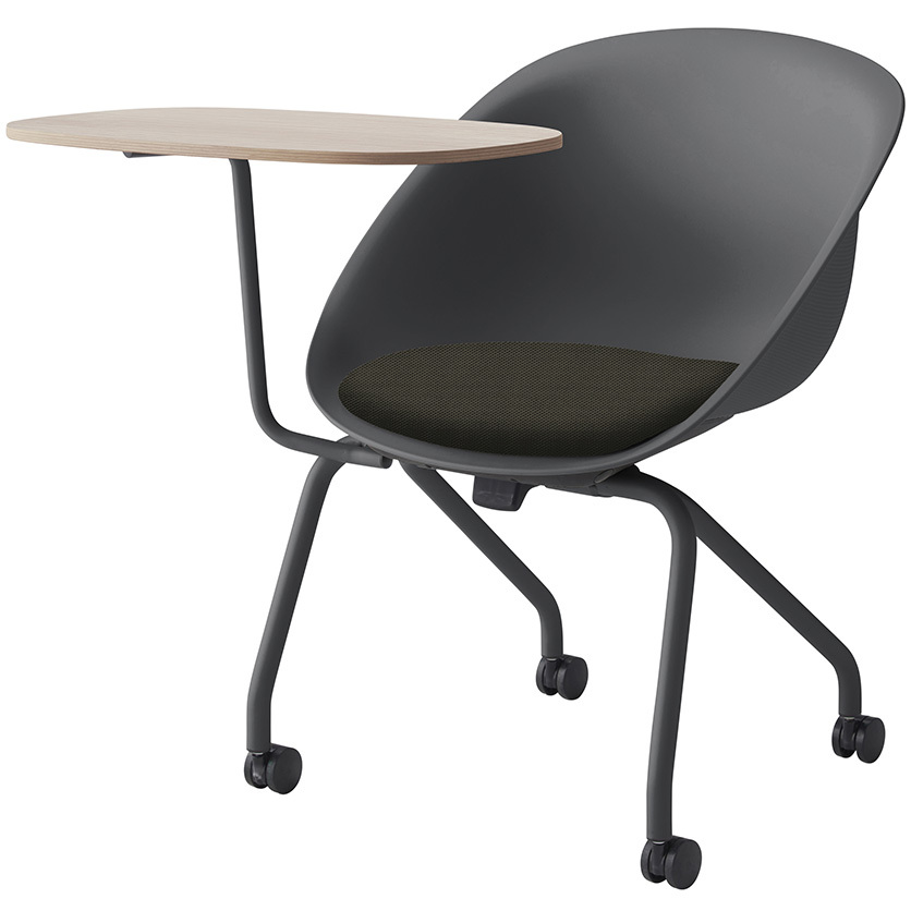 KLD922PV1C3T127 ワンチェア テーブル付 ネスティングタイプ 座クッション 布地PV<配送時組立サービス付> イトーキ ブラック 質量10.8kg 高さ770mm幅665mm奥行855mm  KLD922PV1C3T127