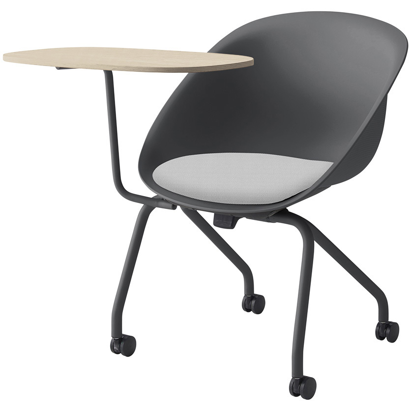 KLD922PV1C3W727 ワンチェア テーブル付 ネスティングタイプ 座クッション 布地PV<配送時組立サービス付> イトーキ ホワイトグレー   KLD922PV1C3W727