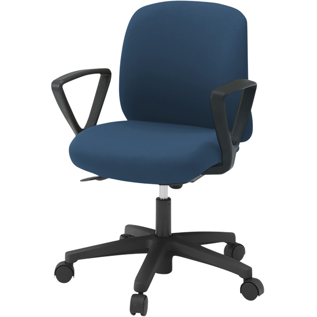 KT176PVM-T1N3 ボニートチェア 布地張り 背裏 樹脂タイプ 固定肘付 ベースカラー ブラック ウレタンキャスター<配送時組立サービス付> 1台 イトーキ 【通販モノタロウ】