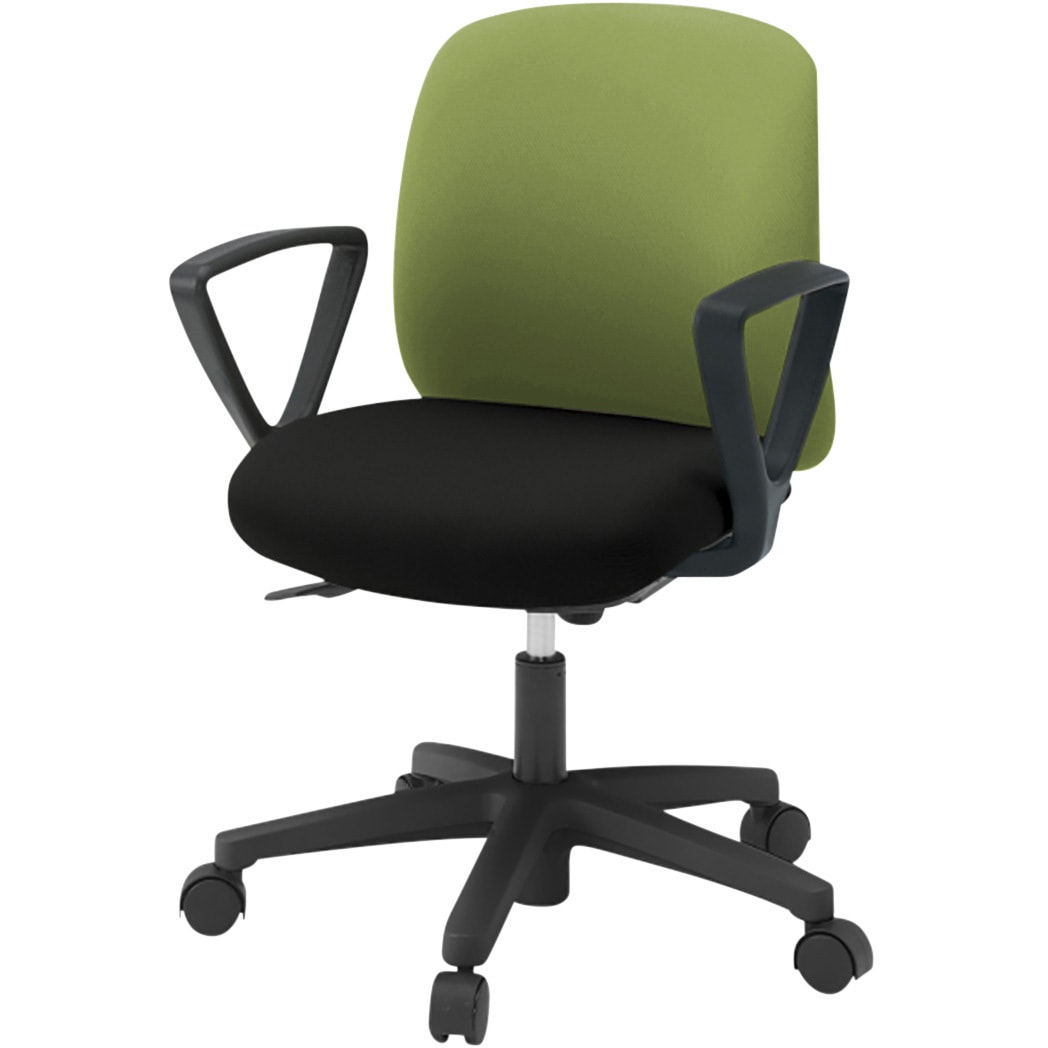 KT176PVM-T1T1Q7 ボニートチェア 布地張り 背裏 樹脂タイプ 固定肘付 ベースカラー ブラック ウレタンキャスター<配送時組立サービス付> 1台 イトーキ 【通販モノタロウ】