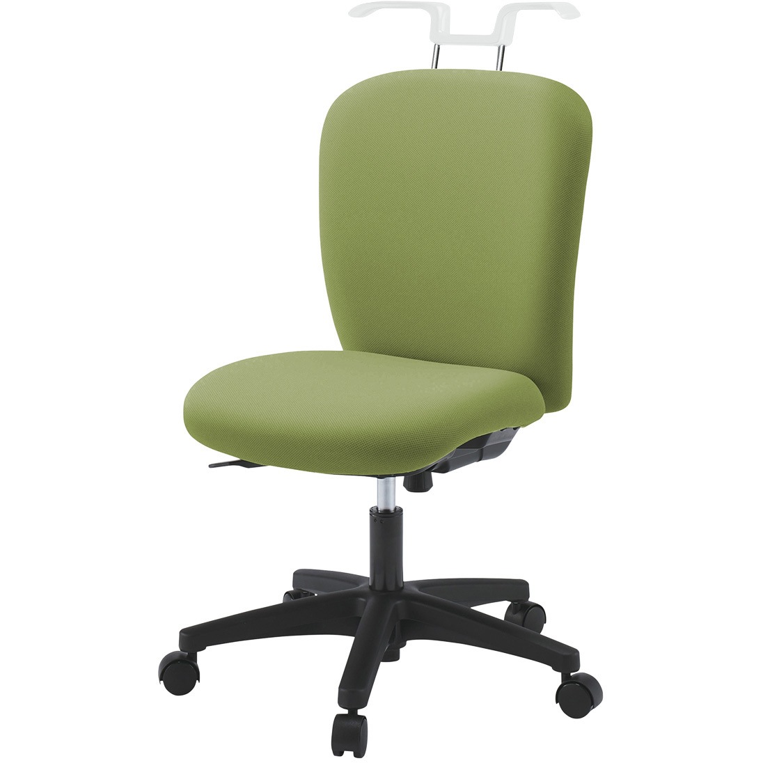 KT-360PVH-WTQ7 リエットRチェア ローバック ハンガー付 ナイロンキャスター<配送時組立サービス付> イトーキ グリーン購入法:適合 高さ975mm幅465mm奥行630mm  KT-360PVH-WTQ7