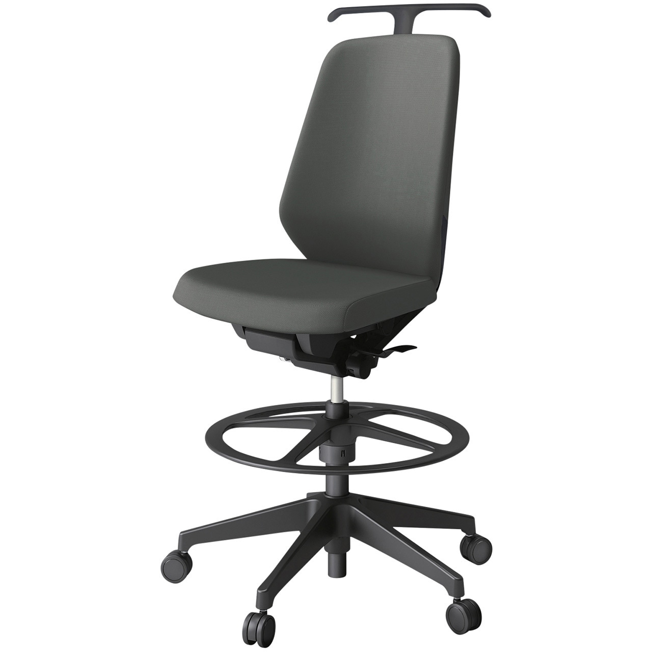 KJ-110PVHP-T1C3 ノートチェア ハイポジションタイプ ハイバック 肘なし ハンガー ランバーサポート付 クロスPV 樹脂脚<配送時組立サービス付> 1台 イトーキ 【通販モノタロウ】