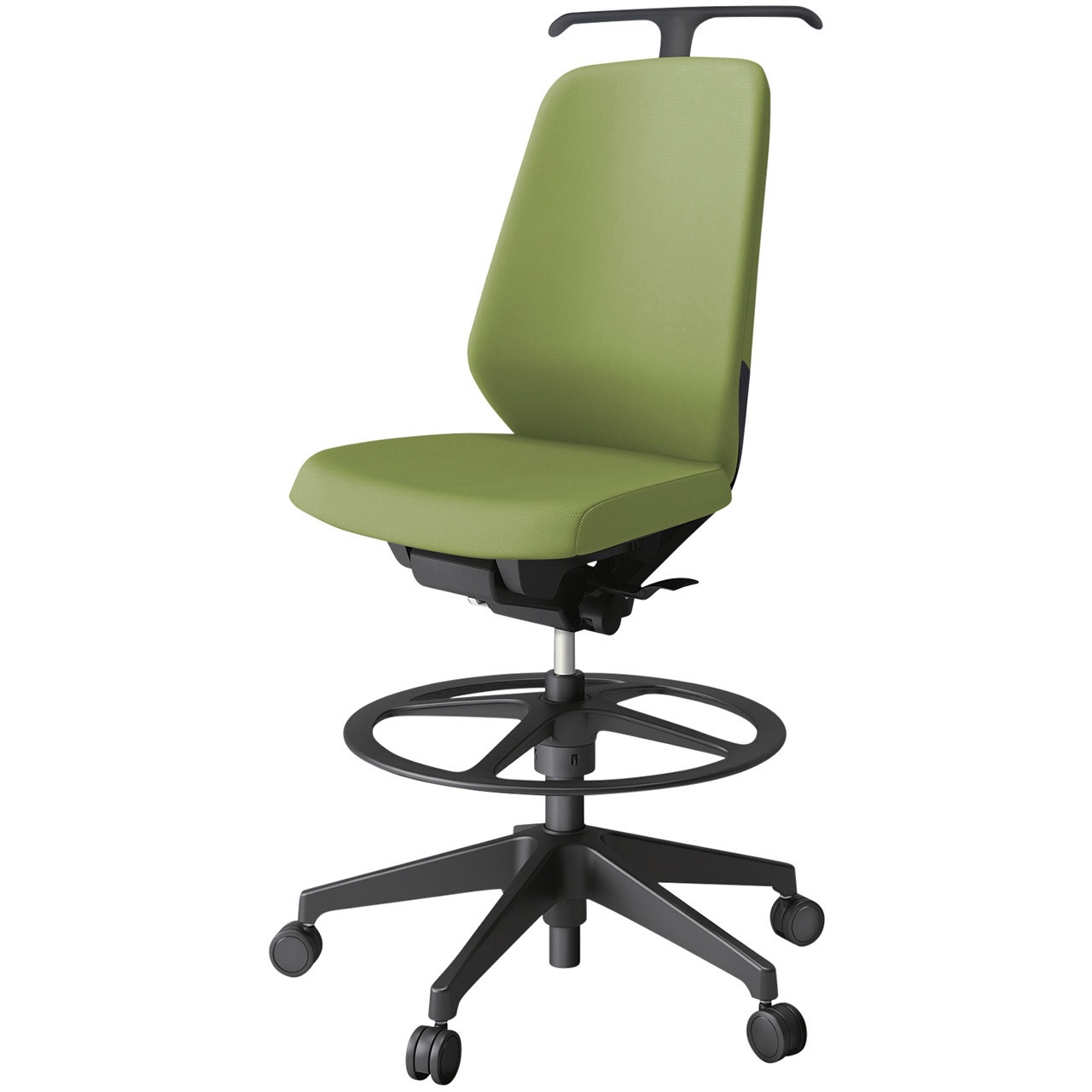 KJ-110PVHP-T1Q7 ノートチェア ハイポジションタイプ ハイバック 肘なし ハンガー ランバーサポート付 クロスPV 樹脂脚<配送時組立サービス付> 1台 イトーキ 【通販モノタロウ】