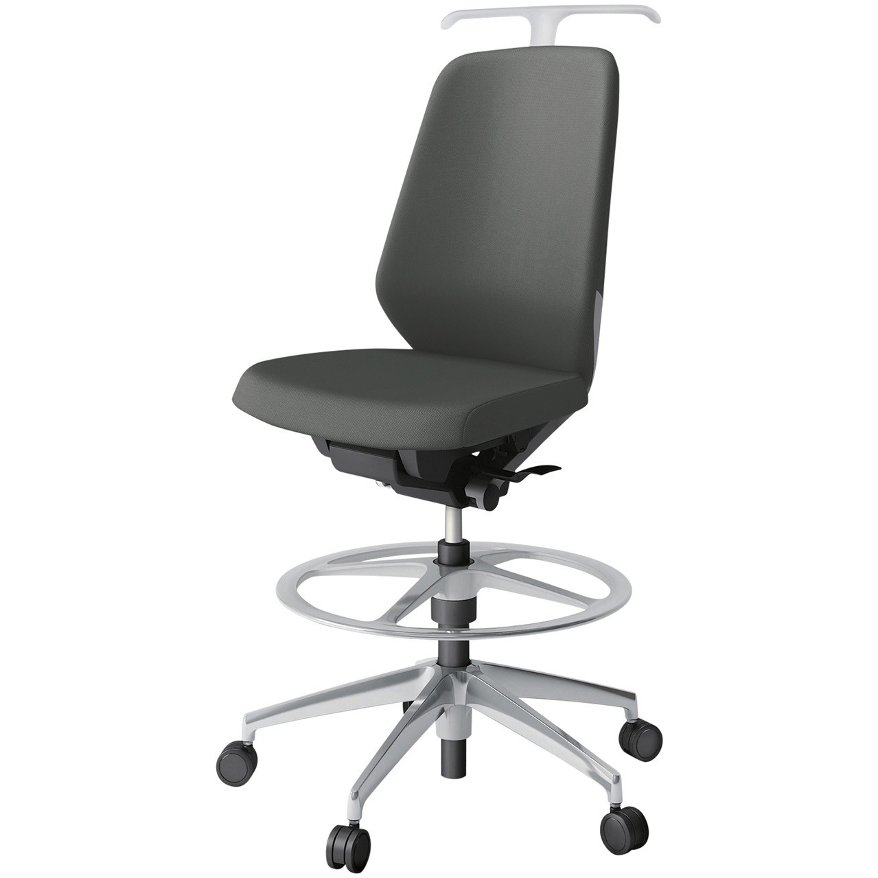 KJ-110PVHP-ZNC3 ノートチェア ハイポジションタイプ ハイバック 肘なし ハンガー ランバーサポート付 クロスPV アルミ脚<配送時組立サービス付> 1台 イトーキ 【通販モノタロウ】