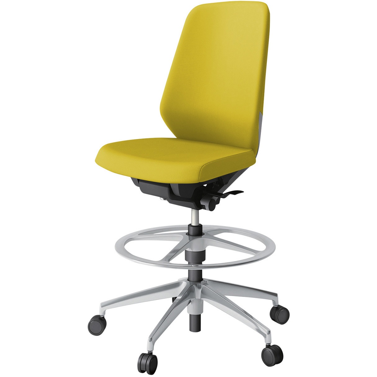 KJ-110PVP-ZNU5 ノートチェア ハイポジションタイプ ハイバック 肘なし ランバーサポート付 クロスPV アルミ脚<配送時組立サービス付> 1台 イトーキ 【通販モノタロウ】