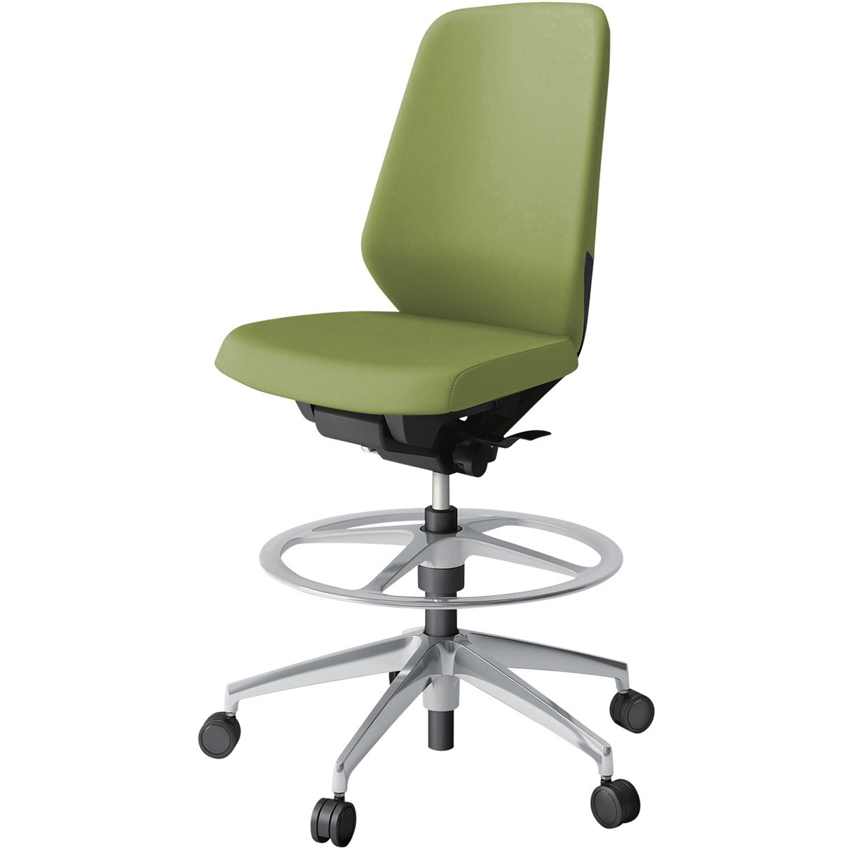 KJ-110PVP-ZTQ7 ノートチェア ハイポジションタイプ ハイバック 肘なし ランバーサポート付 クロスPV アルミ脚<配送時組立サービス付> 1台 イトーキ 【通販モノタロウ】