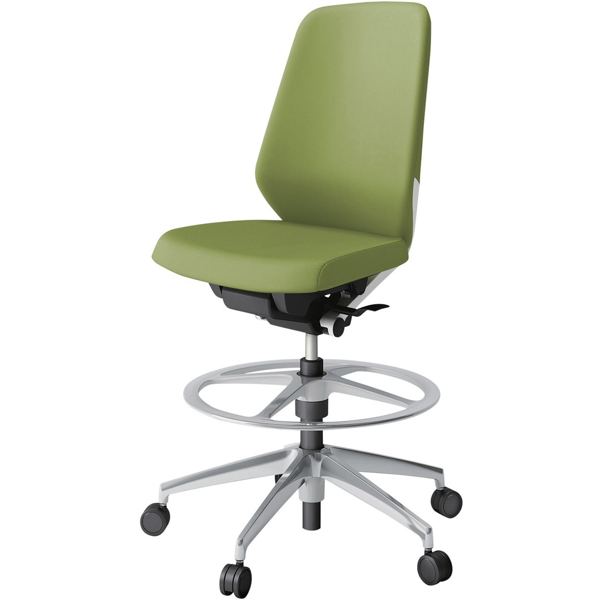 KJ-110PVP-ZWQ7 ノートチェア ハイポジションタイプ ハイバック 肘なし ランバーサポート付 クロスPV アルミ脚<配送時組立サービス付> 1台 イトーキ 【通販モノタロウ】