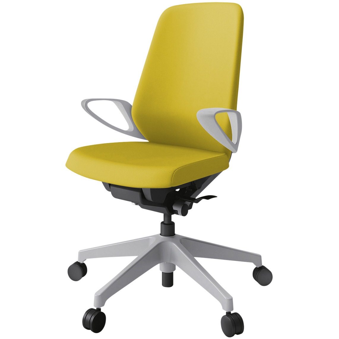 KJ-116PV-GNU5 ノートチェア ハイバック 固定肘 ランバーサポート付 クロスPV ナイロンキャスター<配送時組立サービス付> 1台 イトーキ 【通販モノタロウ】