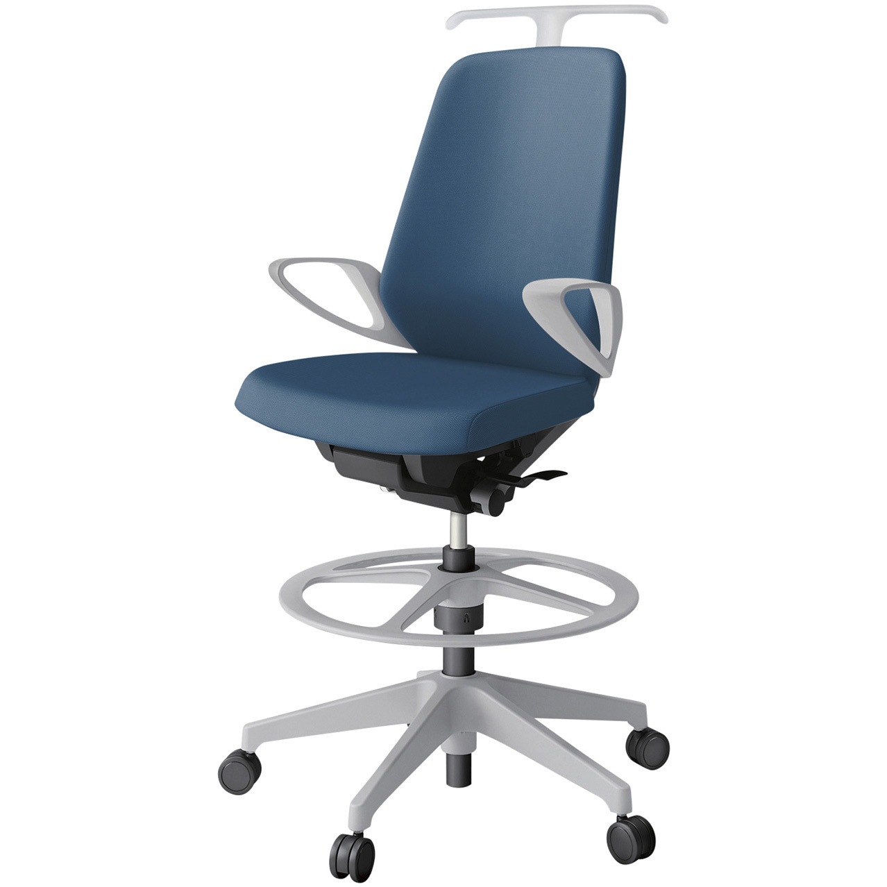 KJ-116PVHP-GNN3 ノートチェア ハイポジションタイプ ハイバック 固定肘 ハンガー ランバーサポート付 クロスPV 樹脂脚<配送時組立サービス付> 1台 イトーキ 【通販モノタロウ】