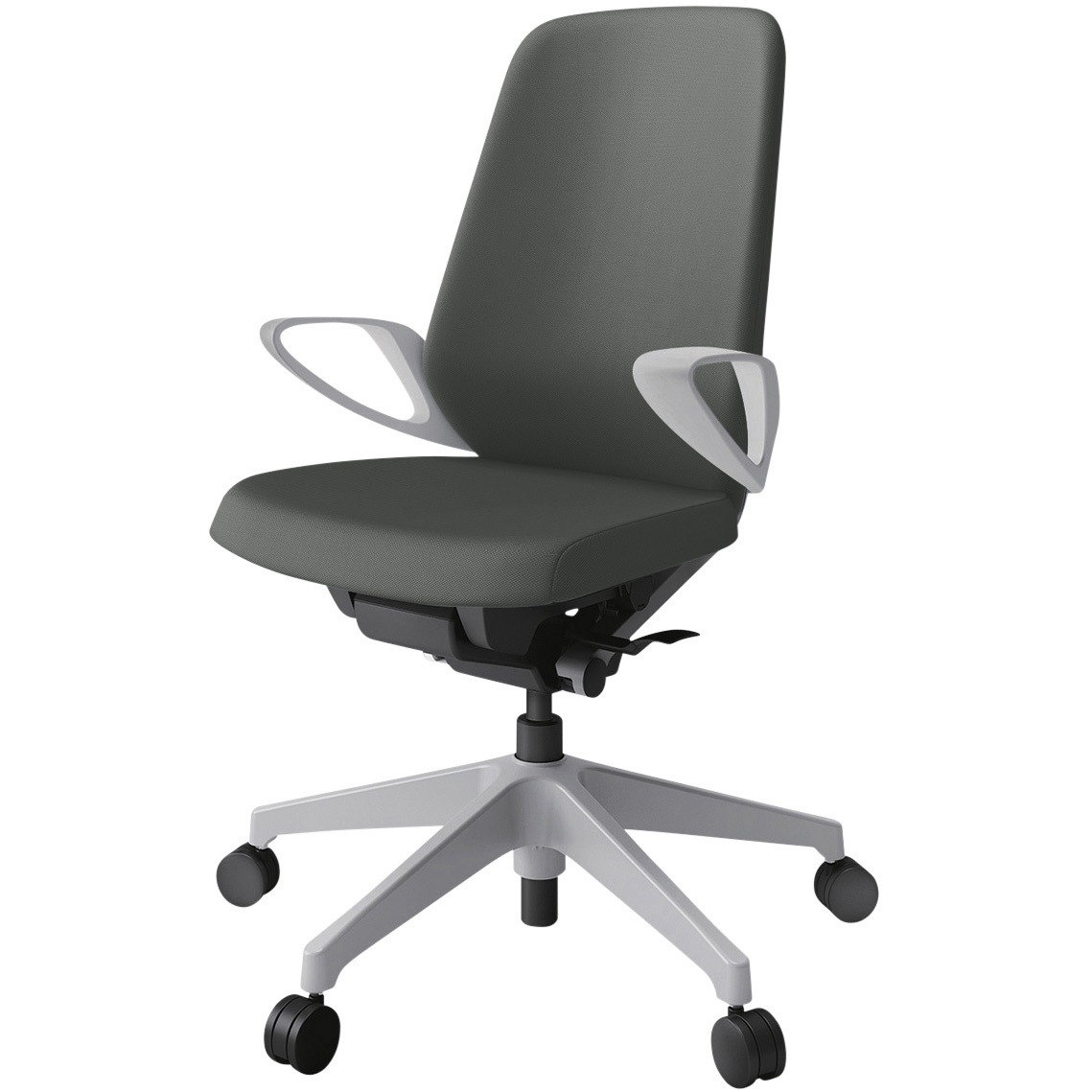 KJ-116PVM-GNC3 ノートチェア ハイバック 固定肘 ランバーサポート付 クロスPV ウレタンキャスター<配送時組立サービス付> 1台 イトーキ 【通販モノタロウ】