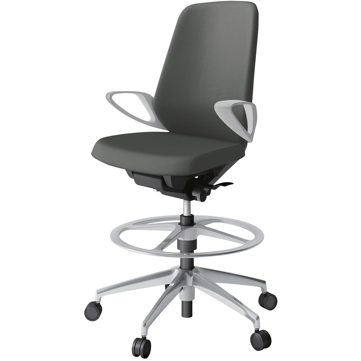 KJ-116PVP-ZNC3 ノートチェア ハイポジションタイプ ハイバック 固定肘 ランバーサポート付 クロスPV アルミ脚<配送時組立サービス付> 1台 イトーキ 【通販モノタロウ】