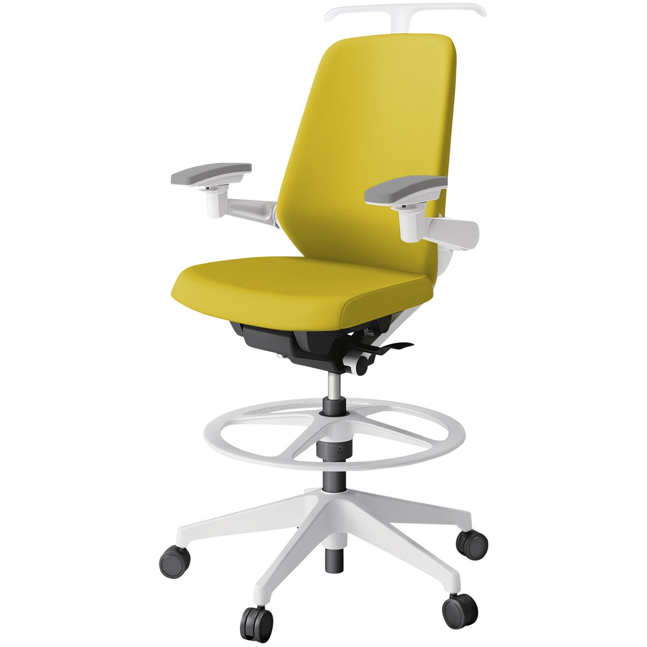 KJ-117PVHP1W9U5 ノートチェア ハイポジションタイプ ハイバック 可動肘 ハンガー ランバーサポート付 クロスPV 樹脂脚<配送時組立サービス付> 1台 イトーキ 【通販モノタロウ】