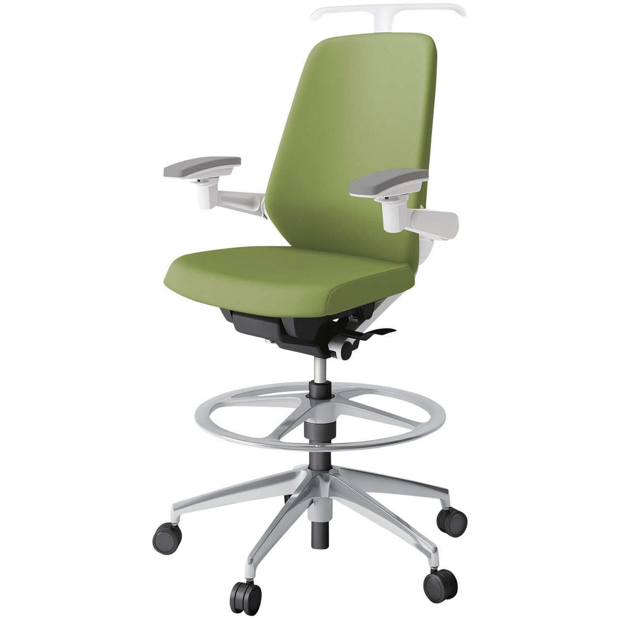 KJ-117PVHP1ZWQ7 ノートチェア ハイポジションタイプ ハイバック 可動肘 ハンガー ランバーサポート付 クロスPV アルミ脚<配送時組立サービス付> 1台 イトーキ 【通販モノタロウ】