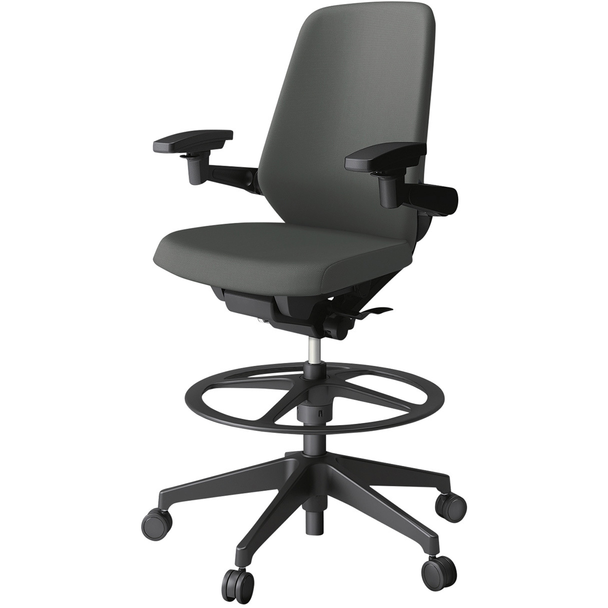 KJ-117PVP1T1C3 ノートチェア ハイポジションタイプ ハイバック 可動肘 ランバーサポート付 クロスPV 樹脂脚<配送時組立サービス付> 1台 イトーキ 【通販モノタロウ】