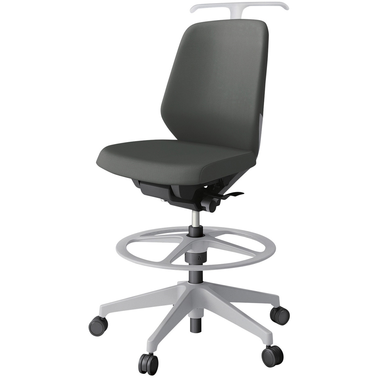 KJ-120PVHP-GNC3 ノートチェア ハイポジションタイプ ローバック 肘なし ハンガー ランバーサポート付 クロスPV 樹脂脚<配送時組立サービス付> 1台 イトーキ 【通販モノタロウ】