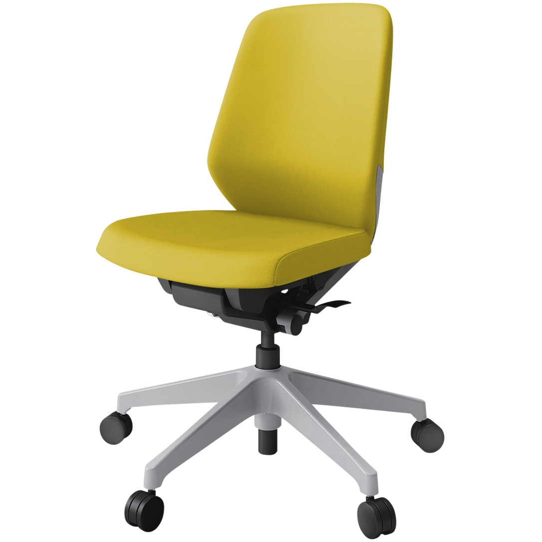 KJ-120PVM-GNU5 ノートチェア プレーンクロスバック 肘無 ローバック ランバーサポート付 ウレタンキャスター<配送時組立サービス付> 1台 イトーキ 【通販モノタロウ】