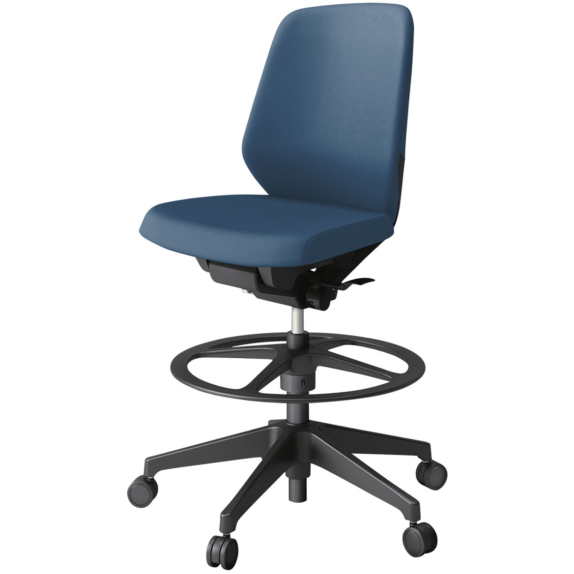 KJ-120PVP-T1N3 ノートチェア ハイポジションタイプ ローバック 肘なし ランバーサポート付 クロスPV 樹脂脚<配送時組立サービス付> 1台 イトーキ 【通販モノタロウ】