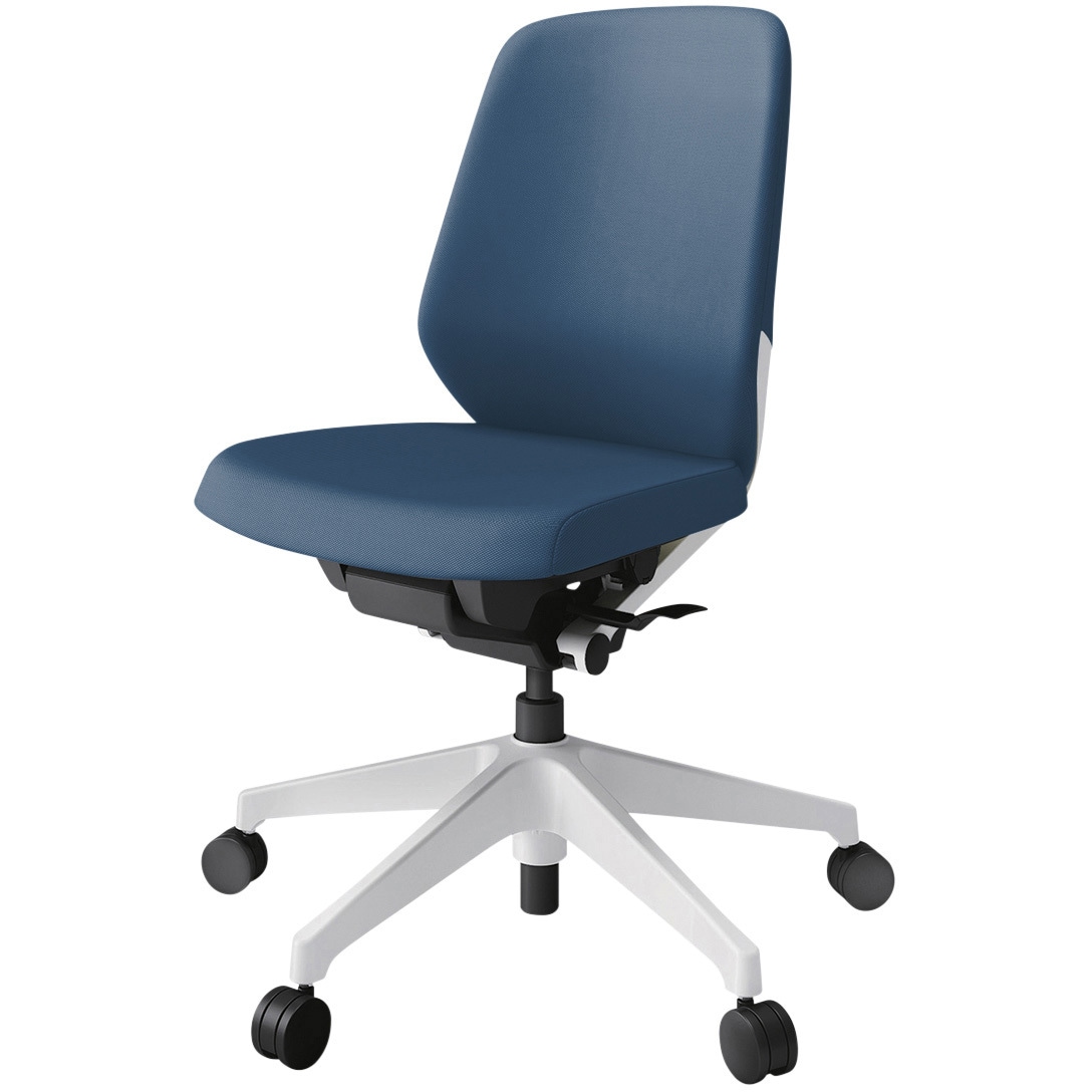 KJ-120PV-W9N3 ノートチェア プレーンクロスバック 肘無 ローバック ランバーサポート付 ナイロンキャスター<配送時組立サービス付> 1台 イトーキ 【通販モノタロウ】