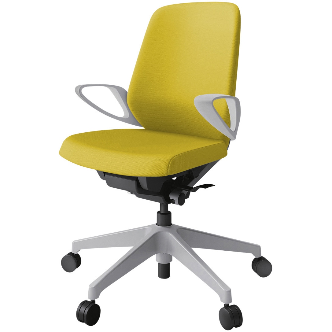 KJ-126PV-GNU5 ノートチェア ローバック 固定肘 ランバーサポート付 クロスPV ナイロンキャスター<配送時組立サービス付> 1台 イトーキ 【通販モノタロウ】