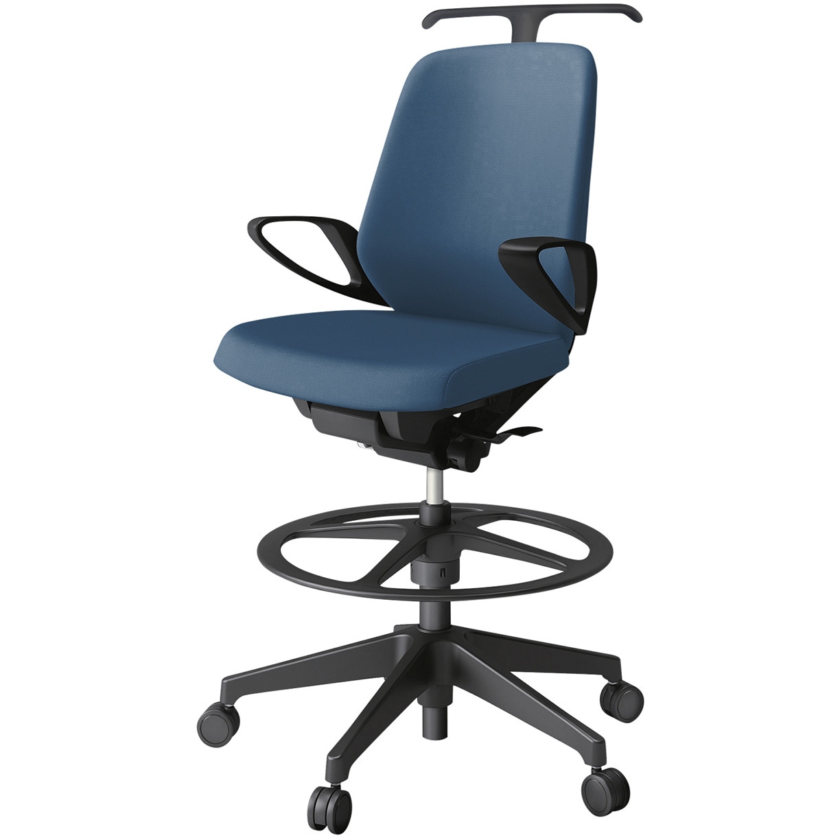 KJ-126PVHP-T1N3 ノートチェア ハイポジションタイプ ローバック 固定肘 ハンガー ランバーサポート付 クロスPV 樹脂脚<配送時組立サービス付> 1台 イトーキ 【通販モノタロウ】