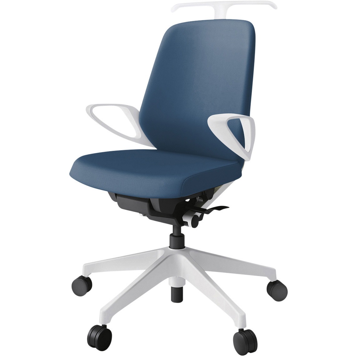 KJ-126PVH-W9N3 ノートチェア ローバック 固定肘 ハンガー ランバーサポート付 クロスPV ナイロンキャスター<配送時組立サービス付> 1台 イトーキ 【通販モノタロウ】