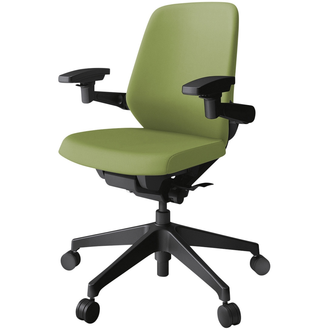 KJ-127PV1T1Q7 ノートチェア プレーンクロスバック 可動肘 ローバック ランバーサポート付 ナイロンキャスター<配送時組立サービス付> 1台 イトーキ 【通販モノタロウ】