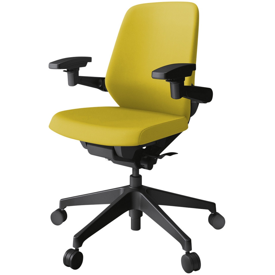 KJ-127PV1T1U5 ノートチェア プレーンクロスバック 可動肘 ローバック ランバーサポート付 ナイロンキャスター<配送時組立サービス付> 1台 イトーキ 【通販モノタロウ】