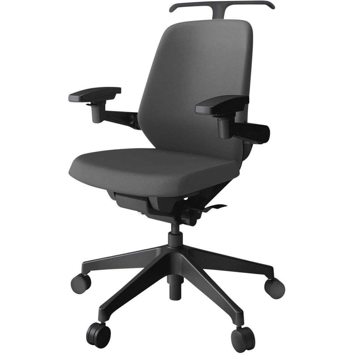 KJ-127PVH1T1C3 ノートチェア ローバック 可動肘 ハンガー ランバーサポート付 クロスPV ナイロンキャスター<配送時組立サービス付> 1台 イトーキ 【通販モノタロウ】