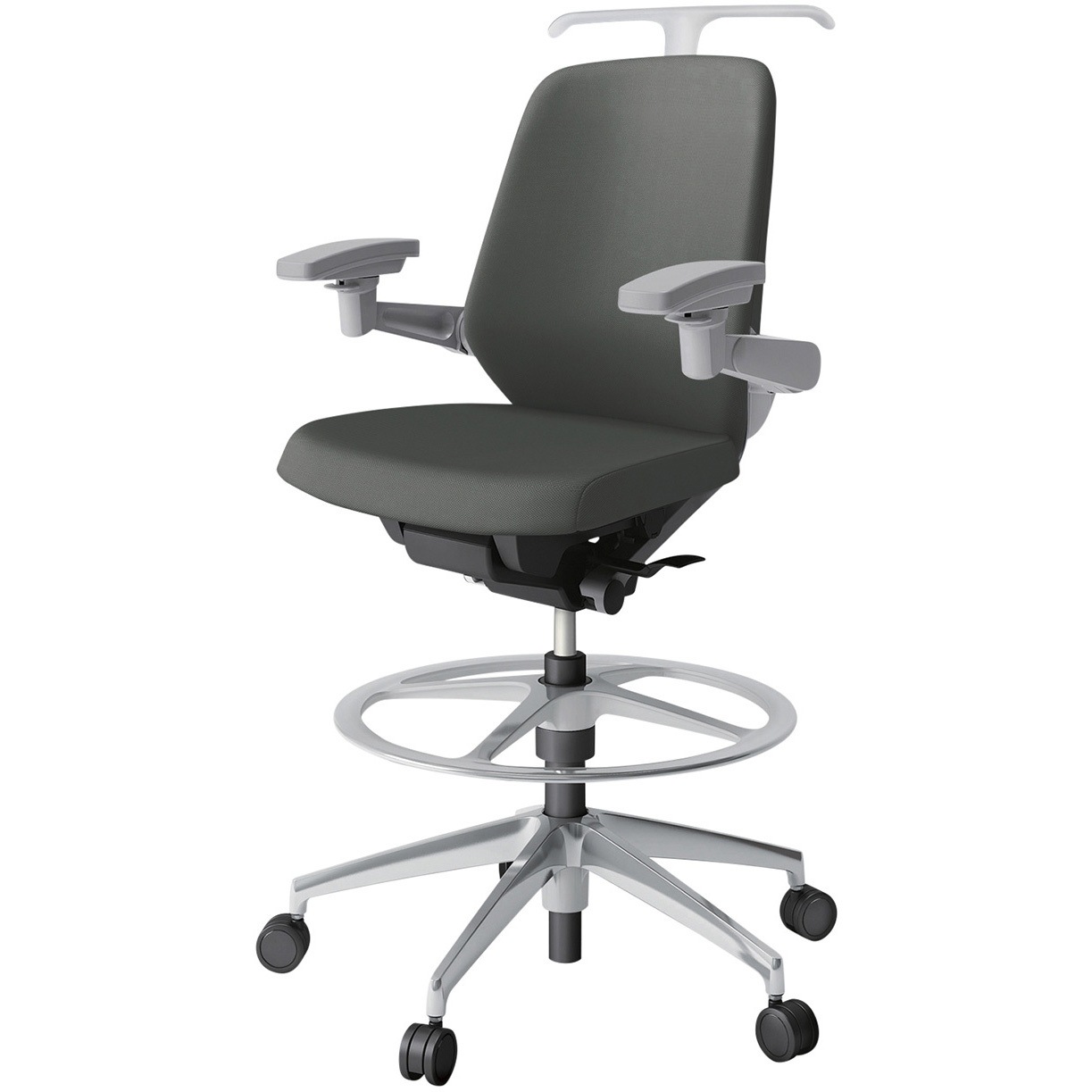 KJ-127PVHP1ZNC3 ノートチェア ハイポジションタイプ ローバック 可動肘 ハンガー ランバーサポート付 クロスPV アルミ脚<配送時組立サービス付> 1台 イトーキ 【通販モノタロウ】