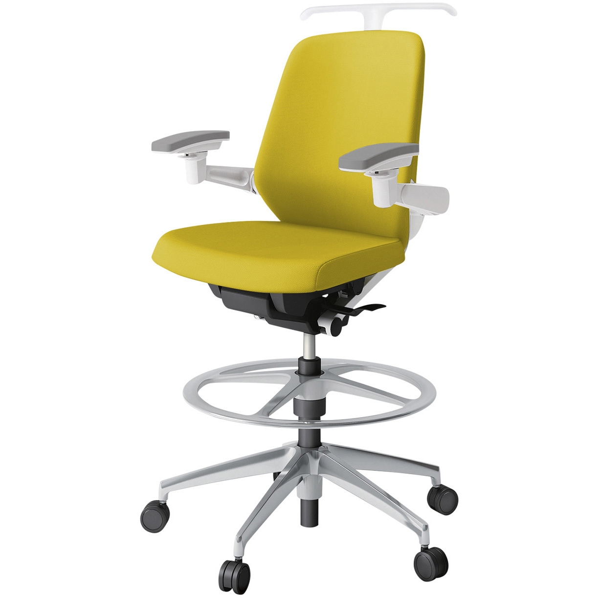 KJ-127PVHP1ZWU5 ノートチェア ハイポジションタイプ ローバック 可動肘 ハンガー ランバーサポート付 クロスPV アルミ脚<配送時組立サービス付> 1台 イトーキ 【通販モノタロウ】