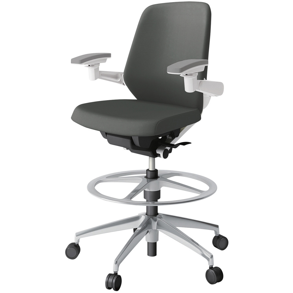 KJ-127PVP1ZWC3 ノートチェア ハイポジションタイプ ローバック 可動肘 ランバーサポート付 クロスPV アルミ脚<配送時組立サービス付> 1台 イトーキ 【通販モノタロウ】 60,390円