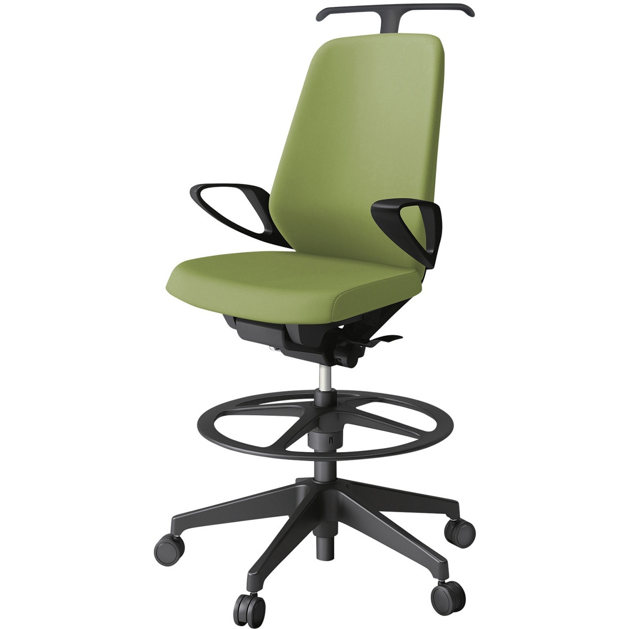 KJ-136PVHP-T1Q7 ノートチェア ハイポジションタイプ ハイバック 固定肘 ハンガー ランバーサポートなし クロスPV 樹脂脚<配送時組立サービス付> 1台 イトーキ 【通販モノタロウ】