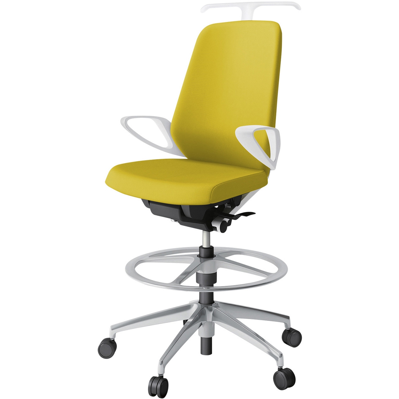 KJ-136PVHP-ZWU5 ノートチェア ハイポジションタイプ ハイバック 固定肘 ハンガー ランバーサポートなし クロスPV アルミ脚<配送時組立サービス付> 1台 イトーキ 【通販モノタロウ】