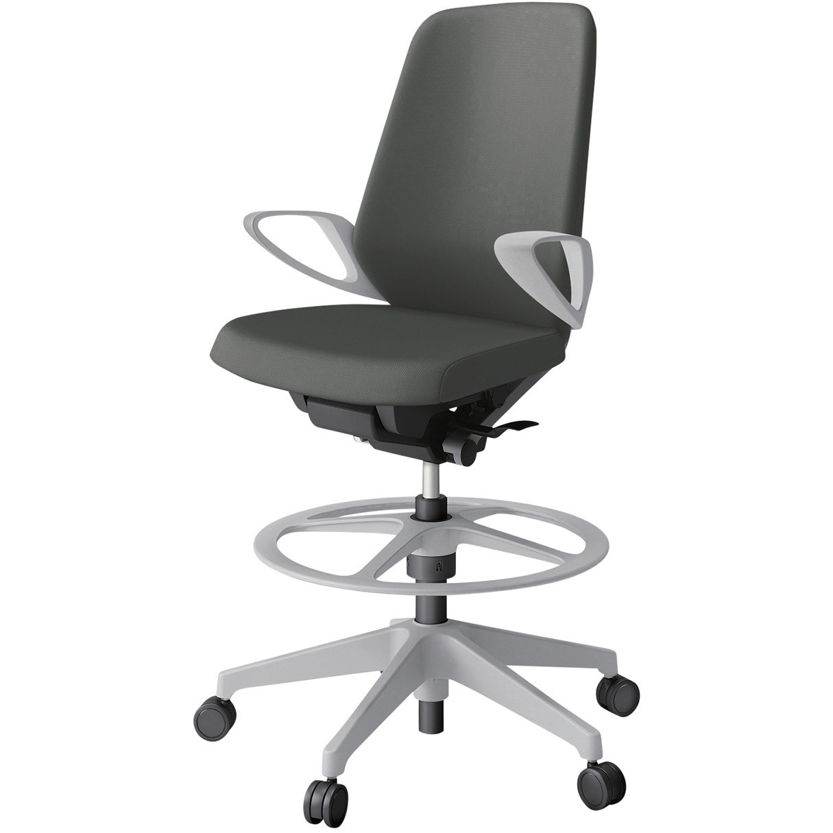 KJ-136PVP-GNC3 ノートチェア ハイポジションタイプ ハイバック 固定肘 ランバーサポートなし クロスPV 樹脂脚<配送時組立サービス付> 1台 イトーキ 【通販モノタロウ】