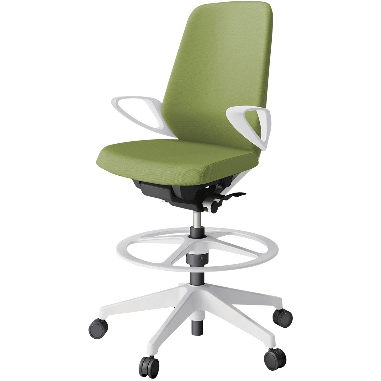 KJ-136PVP-W9Q7 ノートチェア ハイポジションタイプ ハイバック 固定肘 ランバーサポートなし クロスPV 樹脂脚<配送時組立サービス付> 1台 イトーキ 【通販モノタロウ】