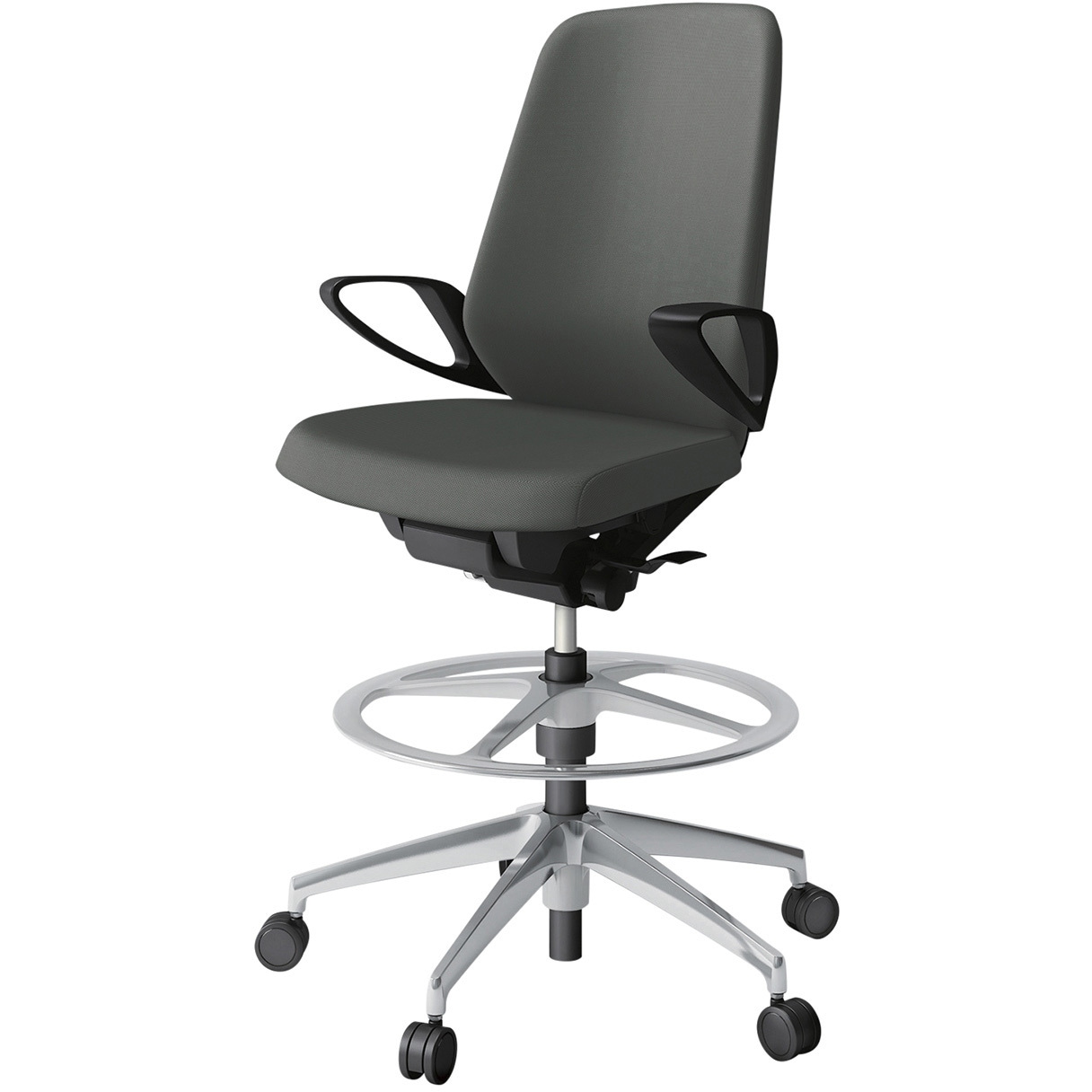 KJ-136PVP-ZTC3 ノートチェア ハイポジションタイプ ハイバック 固定肘 ランバーサポートなし クロスPV アルミ脚<配送時組立サービス付> 1台 イトーキ 【通販モノタロウ】