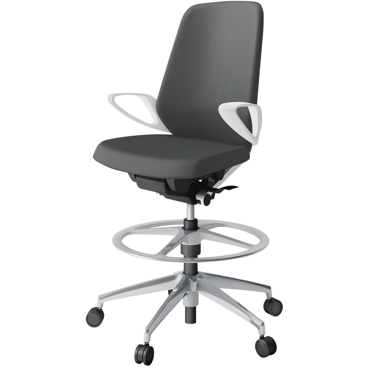 KJ-136PVP-ZWC3 ノートチェア ハイポジションタイプ ハイバック 固定肘 ランバーサポートなし クロスPV アルミ脚<配送時組立サービス付> 1台 イトーキ 【通販モノタロウ】