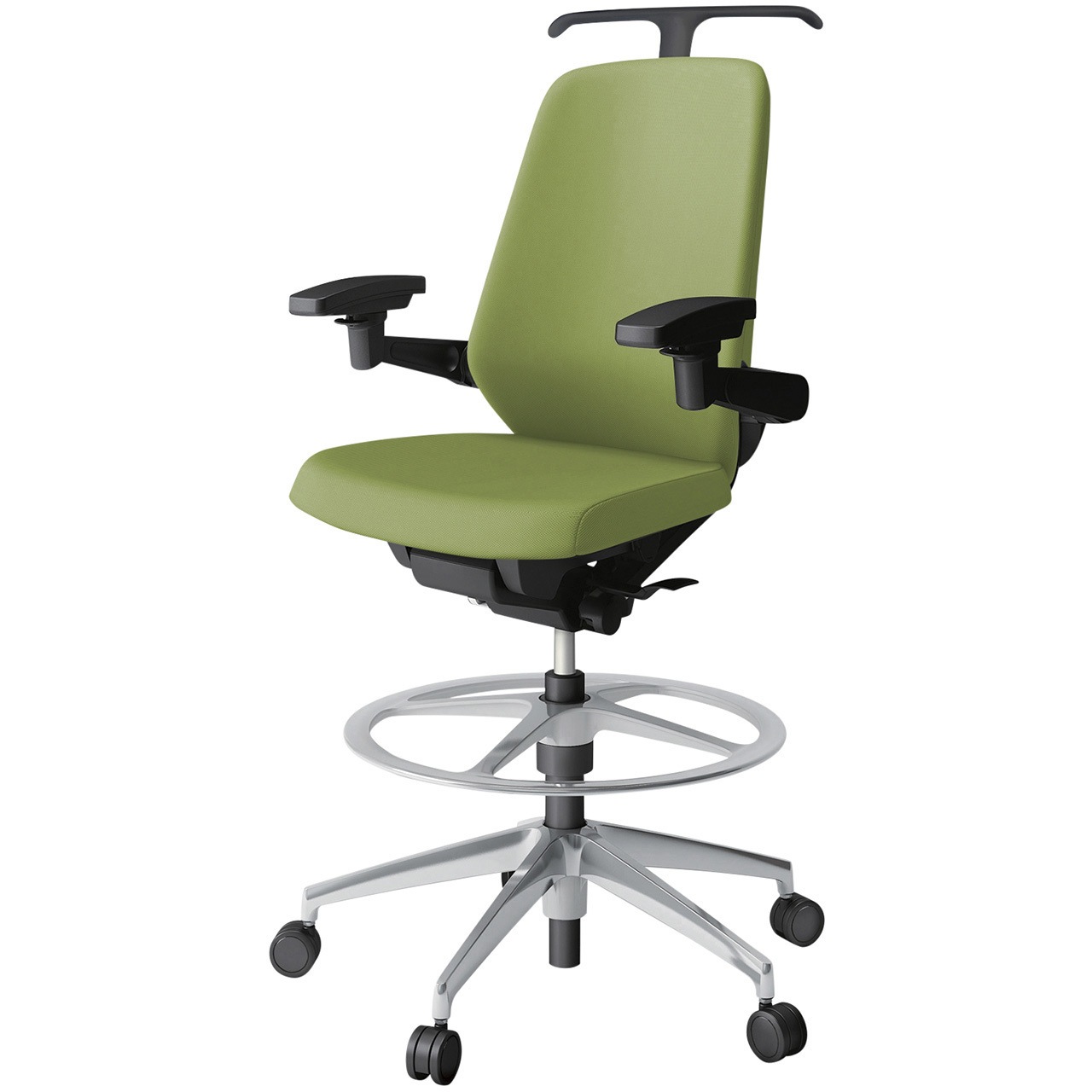 KJ-137PVHP1ZTQ7 ノートチェア ハイポジションタイプ ハイバック 可動肘 ハンガー ランバーサポートなし クロスPV アルミ脚<配送時組立サービス付> 1台 イトーキ 【通販モノタロウ】