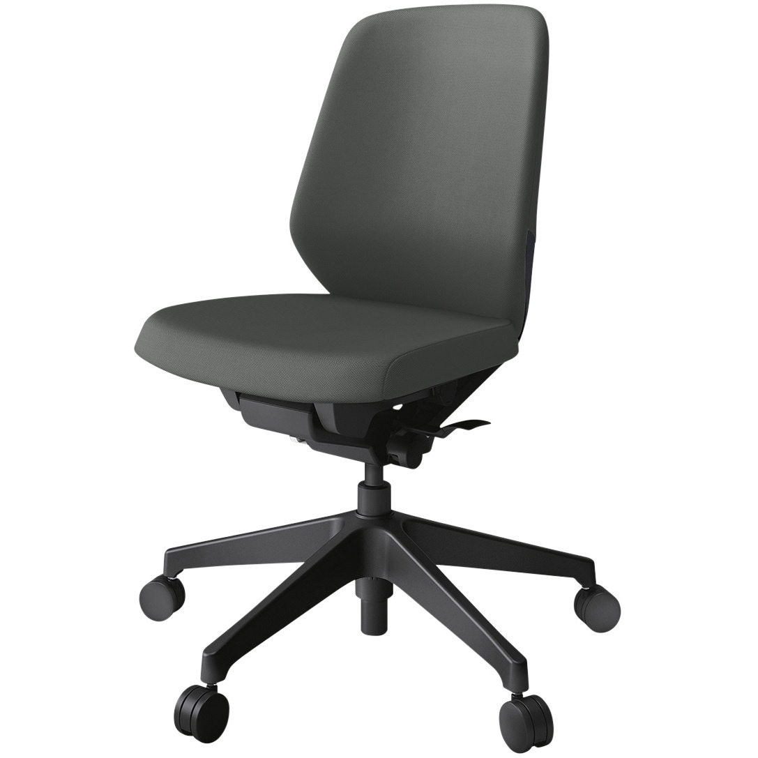 KJ-140PVM-T1C3 ノートチェア プレーンクロスバック 肘無 ローバック ランバーサポートなし ウレタンキャスター<配送時組立サービス付> 1台 イトーキ 【通販モノタロウ】