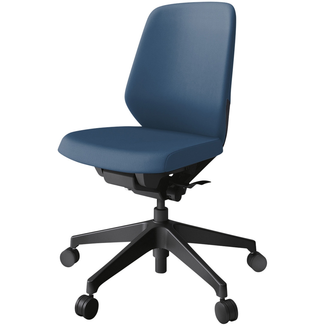 KJ-140PV-T1N3 ノートチェア プレーンクロスバック 肘無 ローバック ランバーサポートなし ナイロンキャスター<配送時組立サービス付> 1台 イトーキ 【通販モノタロウ】