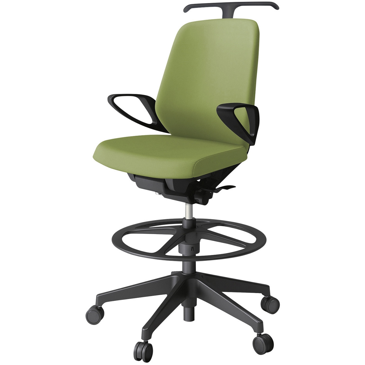 KJ-146PVHP-T1Q7 ノートチェア ハイポジションタイプ ローバック 固定肘 ハンガー ランバーサポートなし クロスPV 樹脂脚<配送時組立サービス付> 1台 イトーキ 【通販モノタロウ】