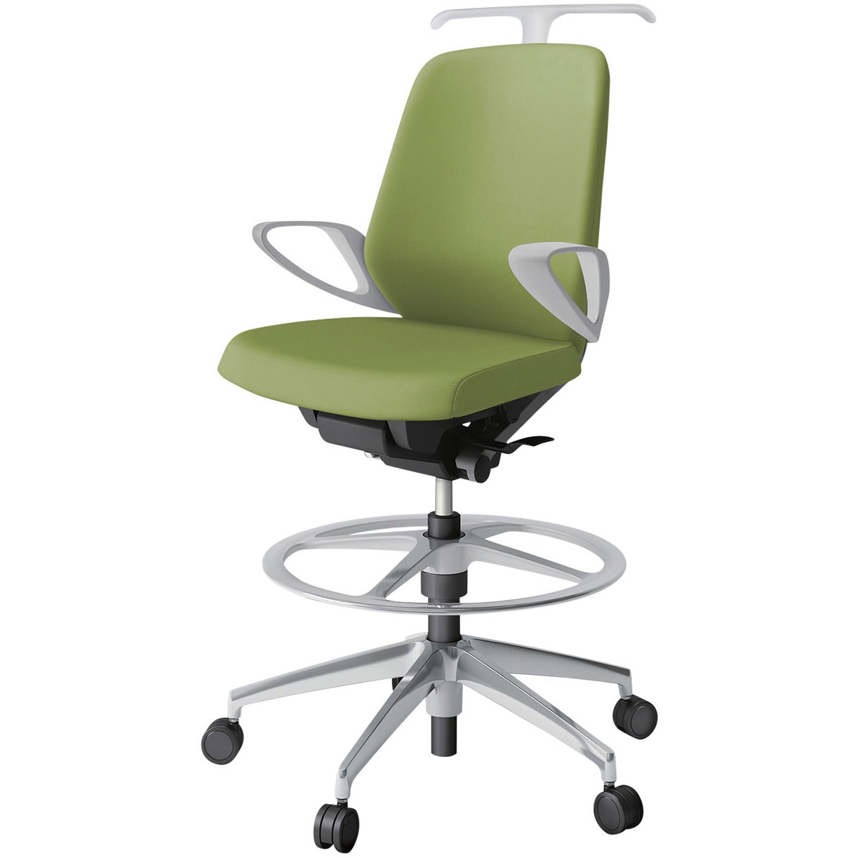 KJ-146PVHP-ZNQ7 ノートチェア ハイポジションタイプ ローバック 固定肘 ハンガー ランバーサポートなし クロスPV アルミ脚<配送時組立サービス付> 1台 イトーキ 【通販モノタロウ】 60,390円