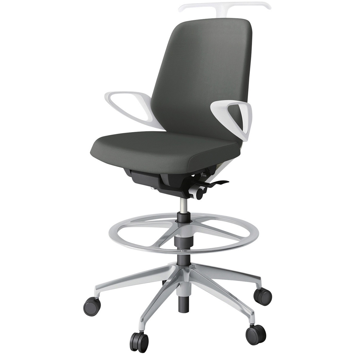 KJ-146PVHP-ZWC3 ノートチェア ハイポジションタイプ ローバック 固定肘 ハンガー ランバーサポートなし クロスPV アルミ脚<配送時組立サービス付> 1台 イトーキ 【通販モノタロウ】