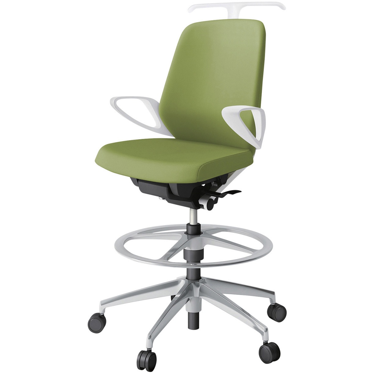 KJ-146PVHP-ZWQ7 ノートチェア ハイポジションタイプ ローバック 固定肘 ハンガー ランバーサポートなし クロスPV アルミ脚<配送時組立サービス付> 1台 イトーキ 【通販モノタロウ】