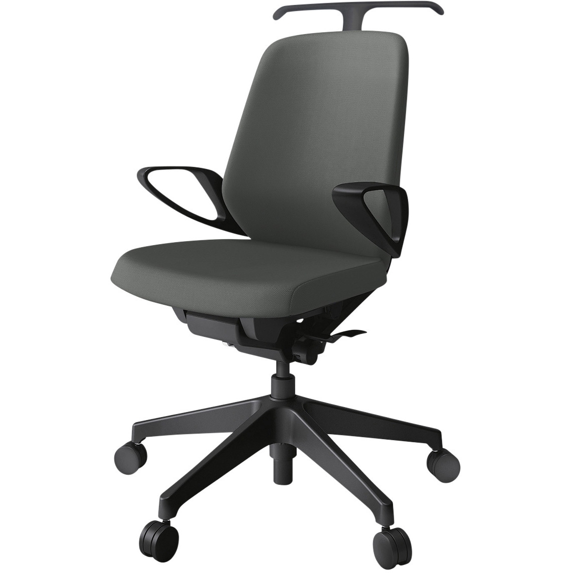 KJ-146PVH-T1C3 ノートチェア ローバック 固定肘 ハンガー ランバーサポートなし クロスPV ナイロンキャスター<配送時組立サービス付> 1台 イトーキ 【通販モノタロウ】