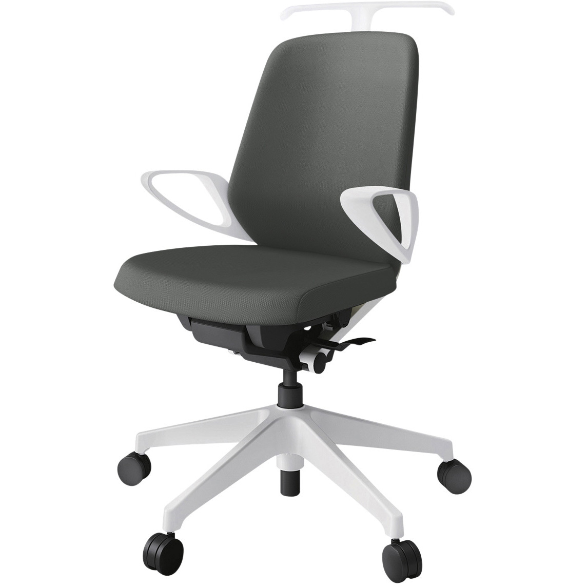 KJ-146PVH-W9C3 ノートチェア ローバック 固定肘 ハンガー ランバーサポートなし クロスPV ナイロンキャスター<配送時組立サービス付> 1台 イトーキ 【通販モノタロウ】