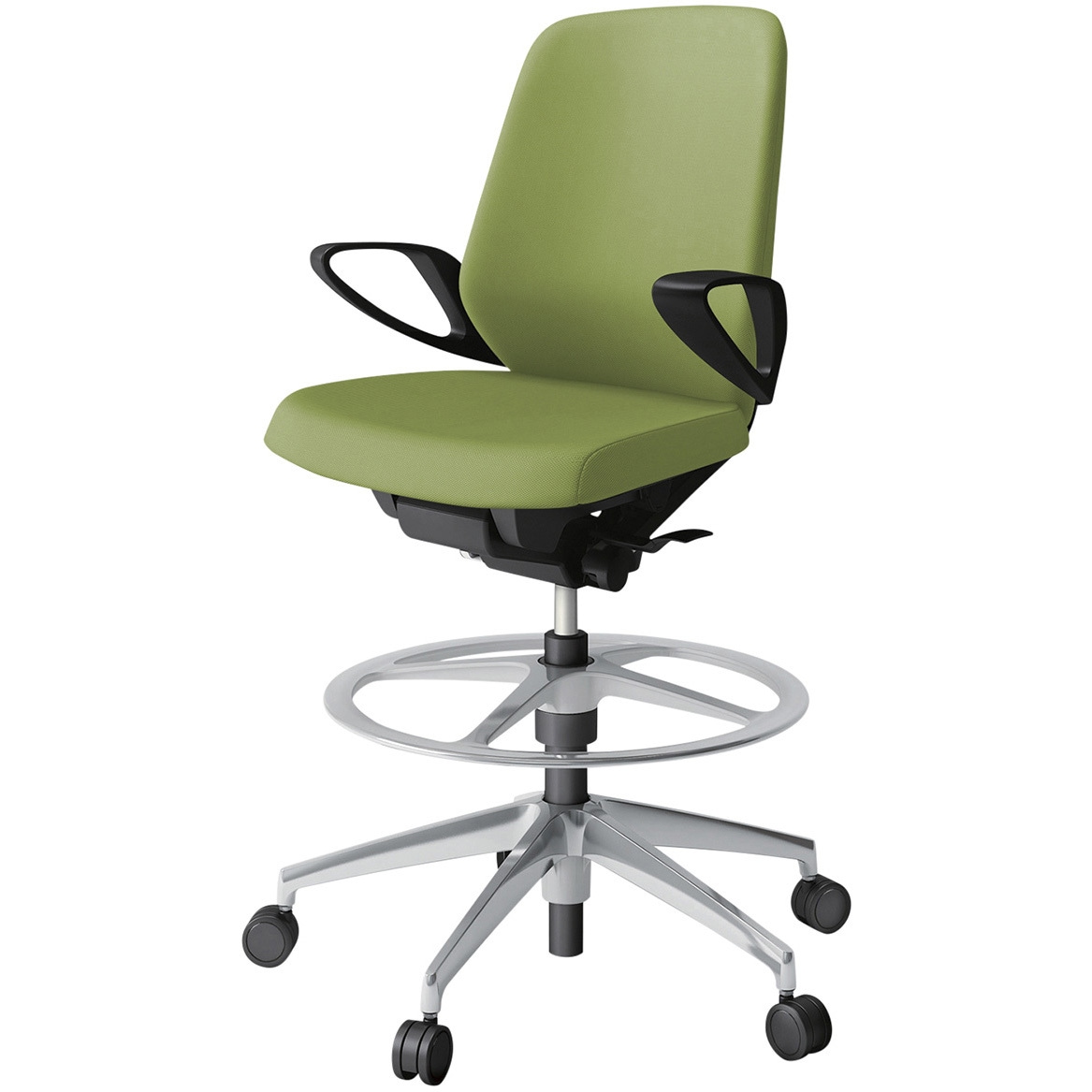 KJ-146PVP-ZTQ7 ノートチェア ハイポジションタイプ ローバック 固定肘 ランバーサポートなし クロスPV アルミ脚<配送時組立サービス付> 1台 イトーキ 【通販モノタロウ】